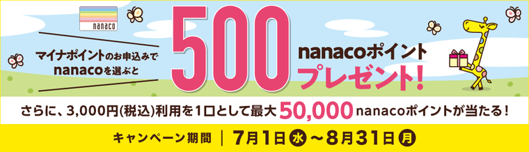 nanacoマイナスポイント